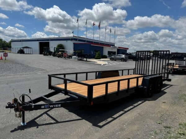 BWise 7 x 20 Low Profile Equipment Trailer – Landscape Ramp - Image 4