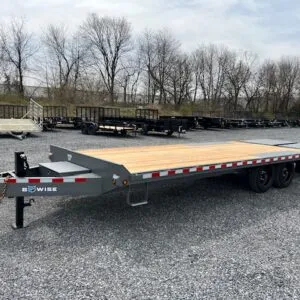 BWise 8 x 24 Deckover Equipment Trailer – Full Width Ramps