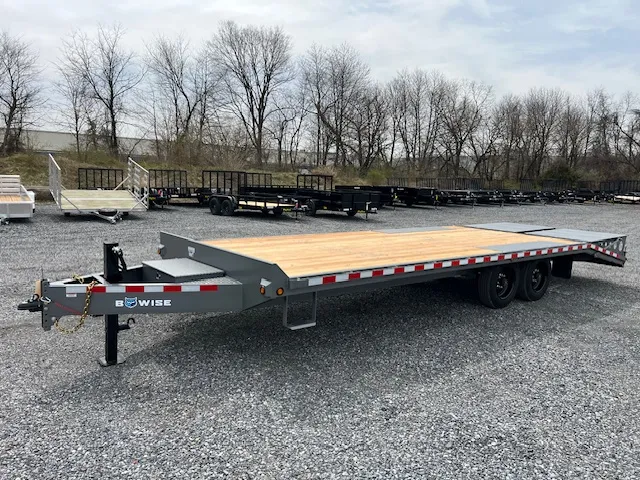 BWise 8 x 24 Deckover Equipment Trailer – Full Width Ramps