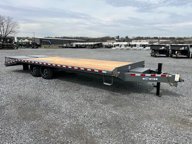 BWise 8 x 24 Deckover Equipment Trailer – Full Width Ramps - Image 4