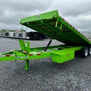 BWise 8 x 24 Deckover Equipment Trailer – Power Tilt Deck