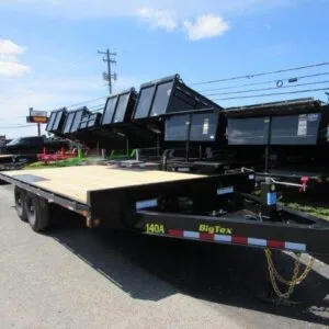 Big Tex 102″ x 18′ Deckover Equipment Trailer – Slide Out Ramps