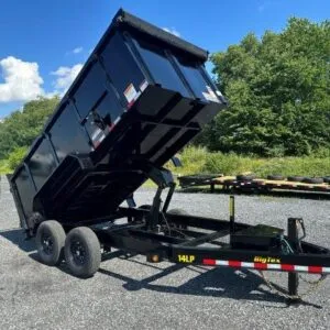 Big Tex 7 x 14 Low Profile Dump Trailer – 4′ Solid Steel Sides