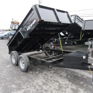 BWise 6 x 10 Low Profile Dump Trailer – Combo Gate & Ladder Ramps