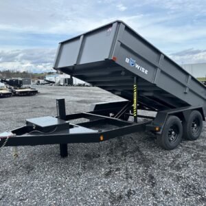 BWise 7 x 12 Low Profile Dump Trailer – Hydraulic Jack