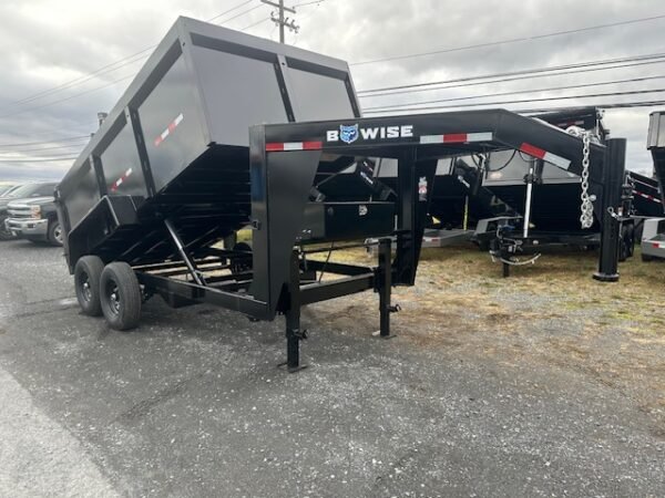 BWise 7 x 14 Gooseneck Dump Trailer – High Sides