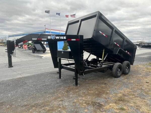 BWise 7 x 14 Gooseneck Dump Trailer – High Sides - Image 4