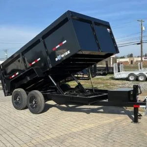 BWise 7 x 14 High Side Dump Trailer – Barn Doors