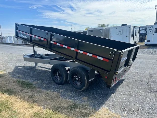 BWise 7 x 16 Deckover Dump Trailer – Fold Down Sides - Image 6
