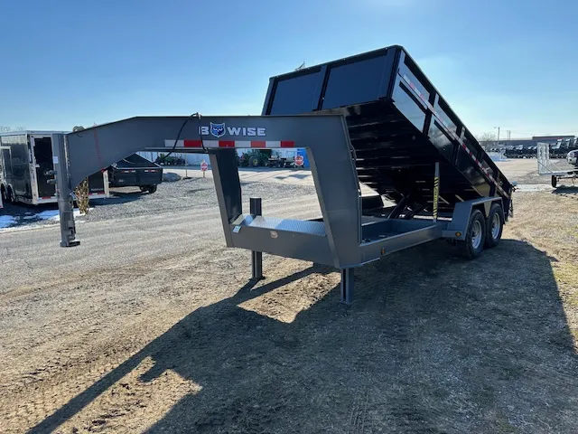 BWise 7 x 16 Gooseneck Dump Trailer – Heavy Duty - Image 4