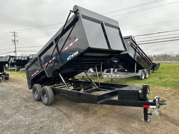 BWise 7 x 16 Low Profile Dump Trailer – 44″ Solid Sides