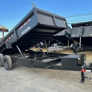 BWise 7 x 16 Low Profile Dump Trailer – Telescopic Cylinders