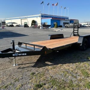 BWise 7 x 18 Low Profile Equipment Trailer – Ladder Ramps