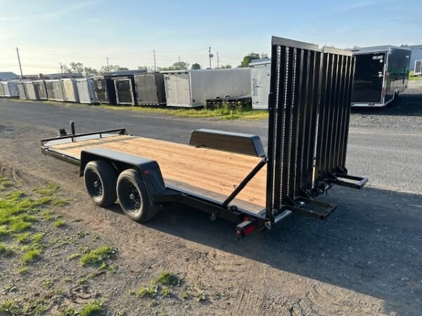 BWise 7 x 18 Equipment Trailer – Split Landscape Ramp - Image 5
