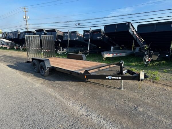 BWise 7 x 18 Equipment Trailer – Split Landscape Ramp - Image 4