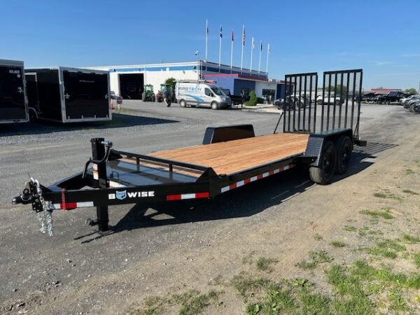 BWise 7 x 18 Low Profile Equipment Trailer – Landscape Ramp