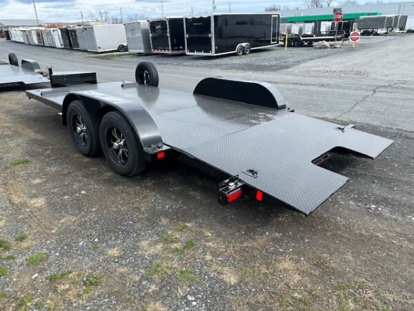 BWise 7 x 18 Power Tilt Car Trailer – Full Steel Deck - Image 5