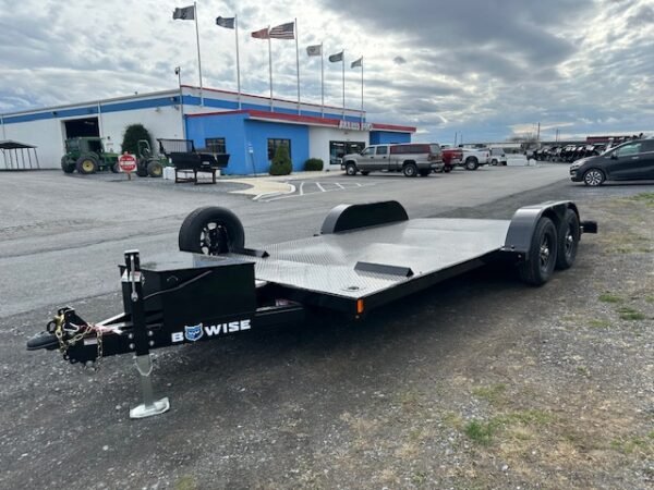 BWise 7 x 18 Power Tilt Car Trailer – Full Steel Deck - Image 4
