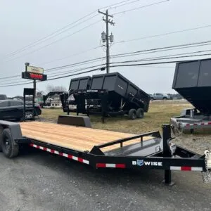 BWise 7 x 20 Heavy Duty Equipment Trailer – Ladder Ramps