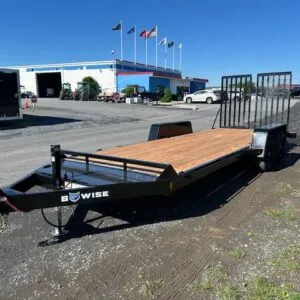 BWise 7 x 20 Equipment Trailer – Split Landscape Ramp