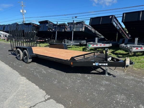 BWise 7 x 20 Equipment Trailer – Split Landscape Ramp - Image 4