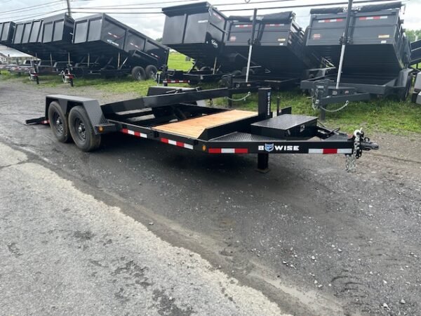 BWise 7 x 20 Low Profile Split-Tilt Equipment Trailer - Image 4