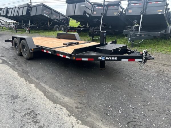 BWise 7 x 20 Low Profile Split-Tilt Equipment Trailer - Image 8