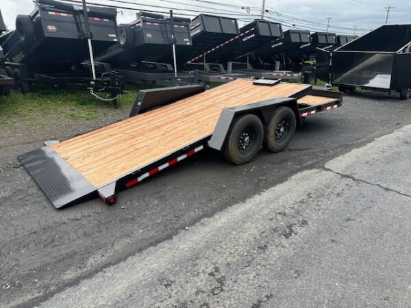 BWise 7 x 20 Low Profile Split-Tilt Equipment Trailer - Image 5