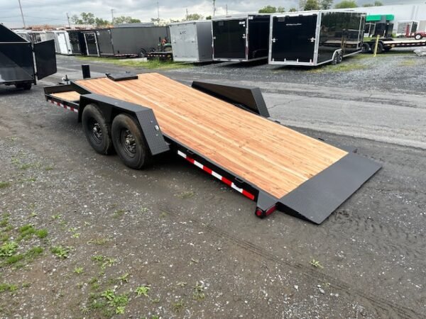 BWise 7 x 20 Low Profile Split-Tilt Equipment Trailer - Image 7
