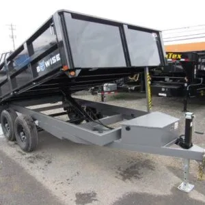 BWise 7 x 12 Deckover Dump Trailer – Fold Down Sides