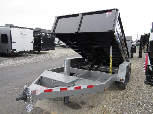 BWise 7 x 12 Low Profile Dump Trailer – Hydraulic Ramp Gate - Image 4
