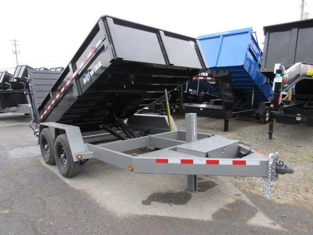 BWise 7 x 12 Low Profile Dump Trailer – Hydraulic Ramp Gate