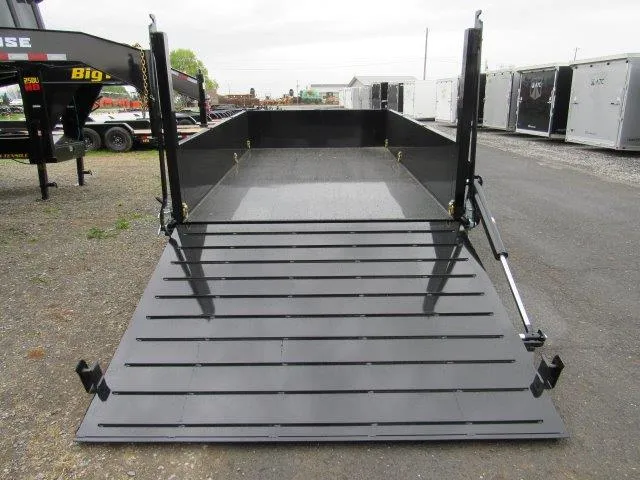 BWise 7 x 12 Low Profile Dump Trailer – Hydraulic Ramp Gate - Image 3
