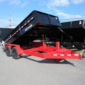 BWise 7 x 14 Low Profile Dump Trailer – Hydraulic Ramp Gate