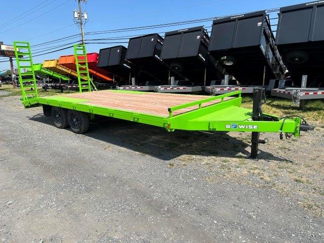 BWise 8 x 20 Deckover Equipment Trailer – Ladder Ramps