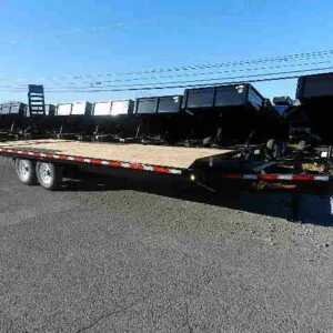 BWise 8 x 24 Deckover Equipment Trailer – Pop Up Beavertail