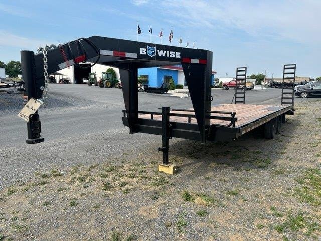BWise 8.5 x 24 Gooseneck Equipment Trailer – Ladder Ramps - Image 4