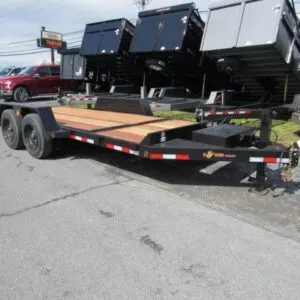 BWise 7 x 18 Low Profile Split-Tilt Equipment Trailer – 8K Axles