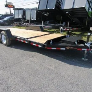 BWise 7 x 20 Low Profile Split-Tilt Equipment Trailer – Gravity Tilt