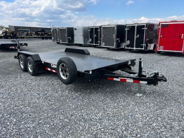 CAM Superline 7 x 18 Steel Deck Car Hauler – Aluminum Wheels