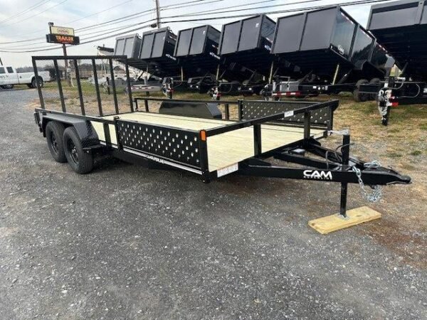 Cam Superline 7 x 16 Landscape Utility Trailer – Side ATV Ramps - Image 4