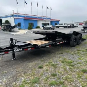 CAM Superline 7 x 21 Heavy Duty Split-Tilt Trailer – Extra Wide Deck