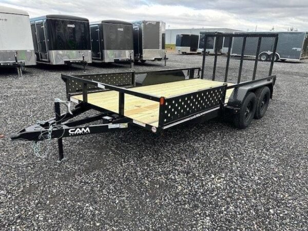 Cam Superline 7 x 14 Landscape Utility Trailer – Side ATV Ramps - Image 4