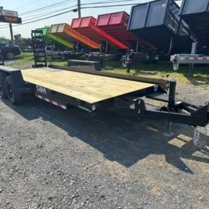 CAM Superline 7 x 18  Low Profile Equipment Trailer – Ladder Ramps