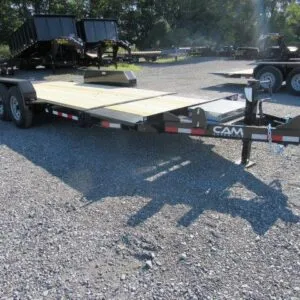 CAM Superline 7 x 21 Gravity Split-Tilt Trailer – 4′ Stationary Deck