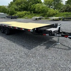 CAM Superline 8 x 18 Deckover Equipment Trailer – Slide Out Ramps