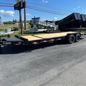 CAM Superline 7 x 24 Split Tilt Equipment Trailer – Hydraulic Jack