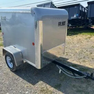 Car Mate 4 x 6 Enclosed Cargo Trailer – Single Rear Door