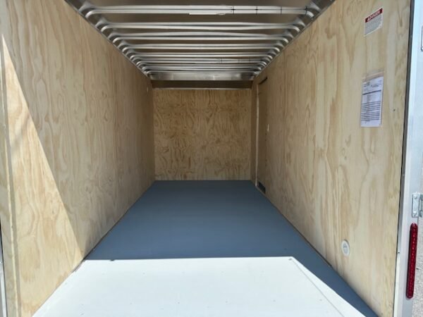 Car Mate 7 x 16 Enclosed Cargo Trailer – Matte Black Wheels - Image 6