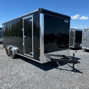 Car Mate 7 x 18 Enclosed Cargo Trailer – Aluminum Wheels